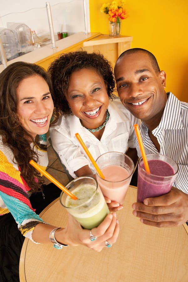 Three People Dining Out royalty free stock images