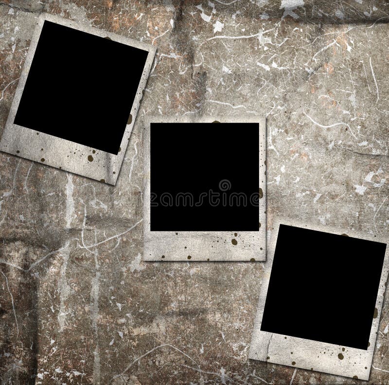 Three photo frames stock image. Image of wall, vintage 28428737