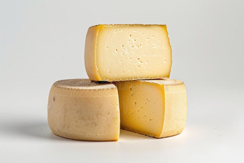 Three Pieces of Cheese Stacked on