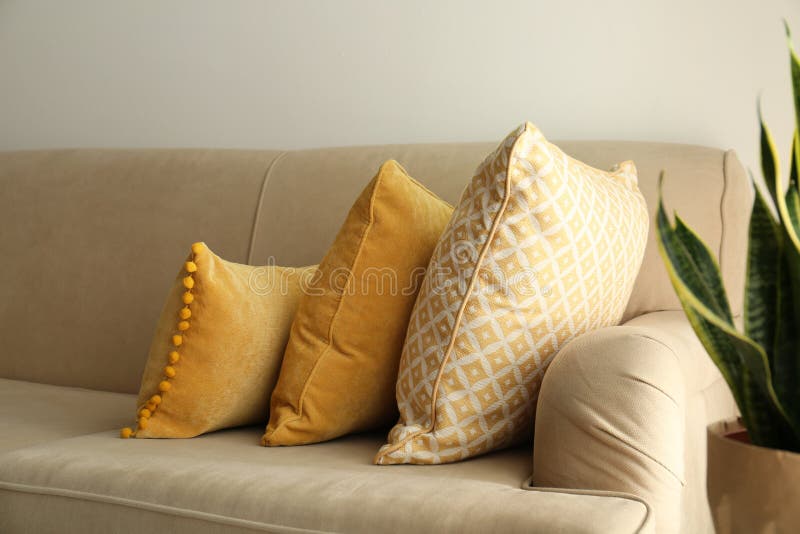 Three pillows stock photo. Image of decoration, decor 7236206