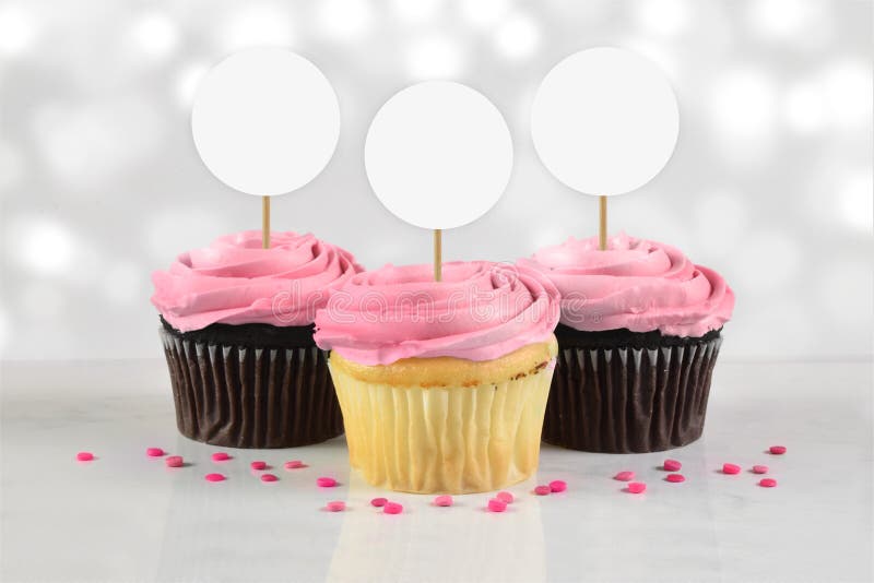 Chocolate Icing Vanilla Cupcake sprinkle Digital Download Shower Celebration Cupcake Topper Mock up party mock-up, Birthday
