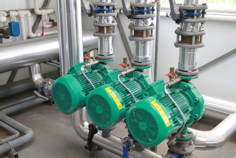 Three powerful pumps royalty free stock image