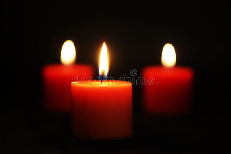 Three Red candles stock photo. Image of celebration, isolated - 17573236