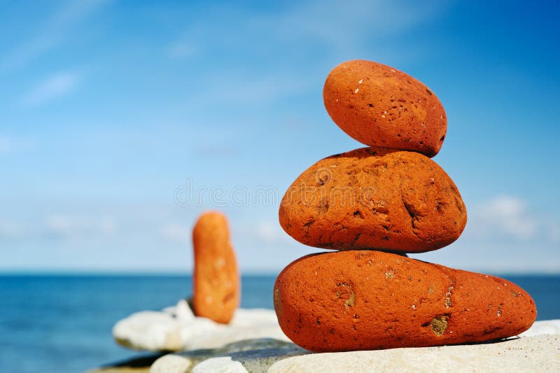 Three red stones