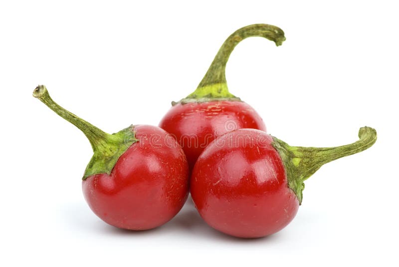 Three Round Red Hot Peppers Stock Photo Image of vegetable