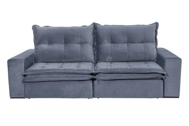 Three seats cozy grey blue stock photo. Image of grey 96061632