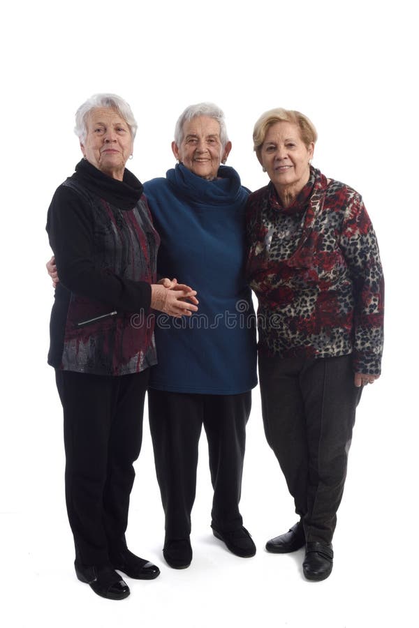 Three senior womans on white royalty free stock photo Three senior womans on white royalty free stock photo