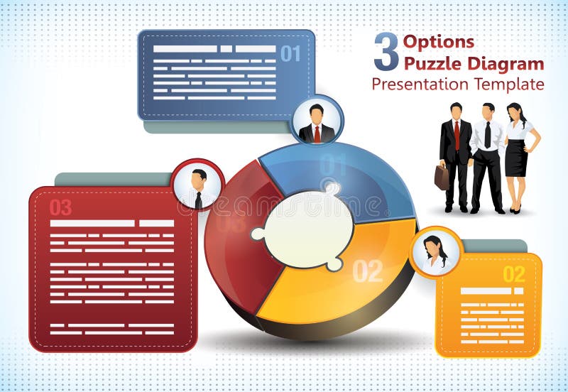 Three sided puzzle presentation template