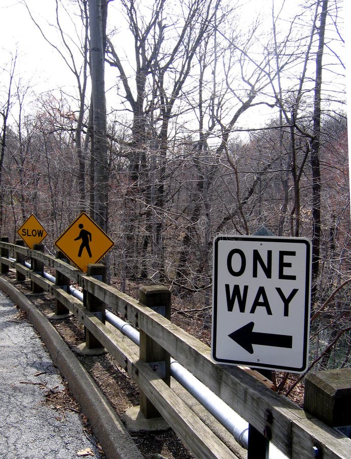 Three signs on the road