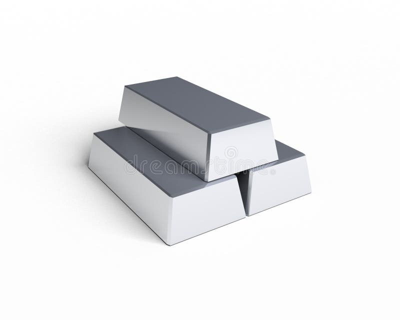 Three silver bars royalty free illustration