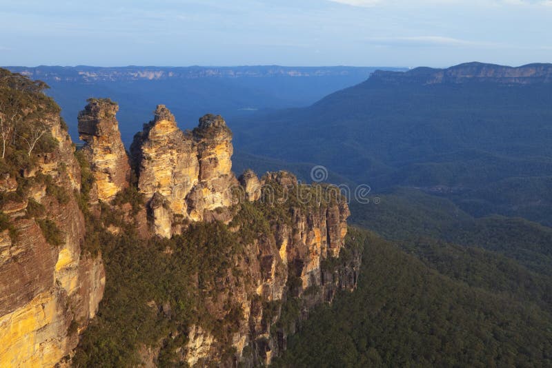 Three Sisters, Blue Mountains, Australia at sunset