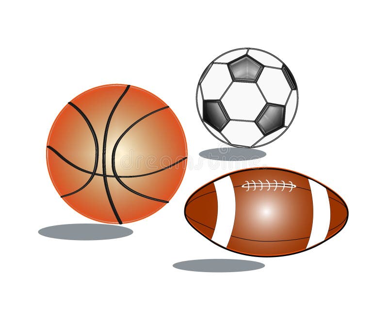 Three sport balls