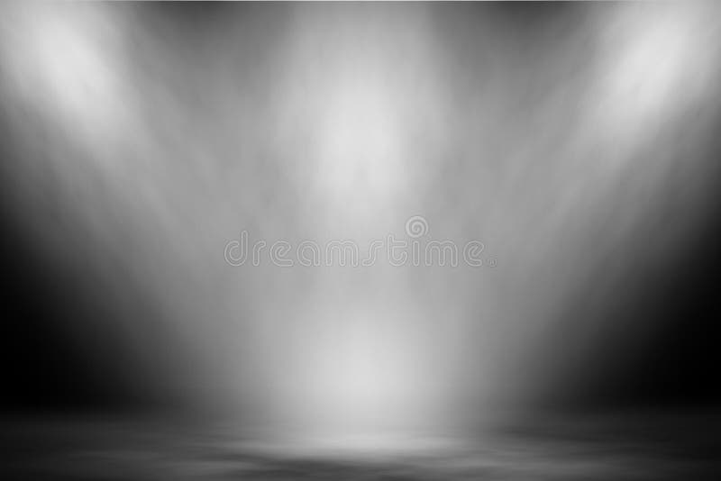 Three Spotlight White Smoke Background. Stock Illustration - Illustration  of stage, backdrop: 110899815