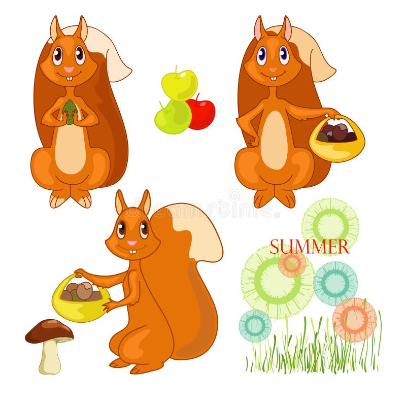 Three Squirrels Stock Illustrations 70 Three Squirrels Stock