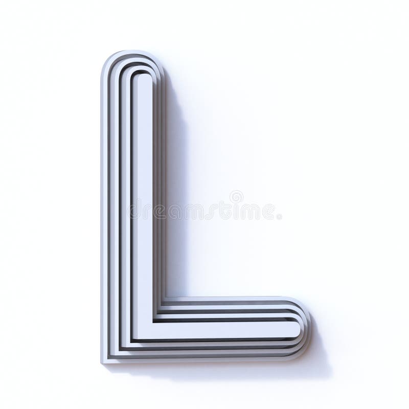 Three Steps Font Letter L 3D Stock Illustration Illustration of