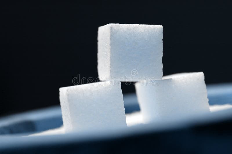 Three Sugar Cubes stock photo. Image of pyramid, sweet 1842102