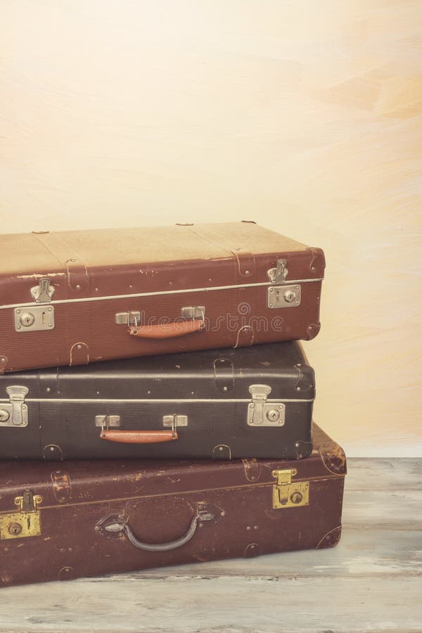 Three Suitcases for Traveling Stock Image Image of briefcase, object