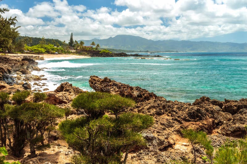 Three Tables Beach stock photo. Image of daylight, rocks 40182684