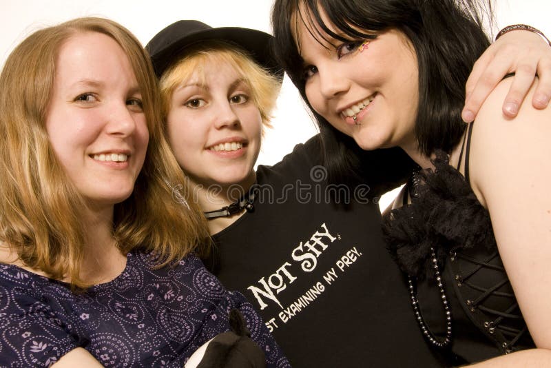 Three teen girls