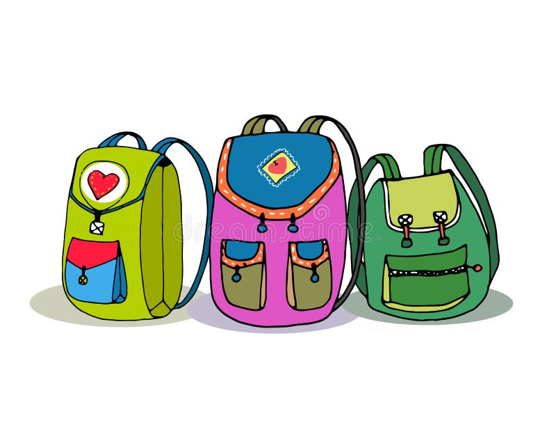 School bags theme set 1 Stock Vector by ©clairev 80473400