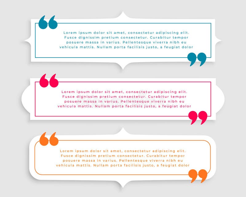 Three Vintage Style Quotes Template Design Set Stock Vector Three Vintage Style Quotes Template Design Set Stock Vector