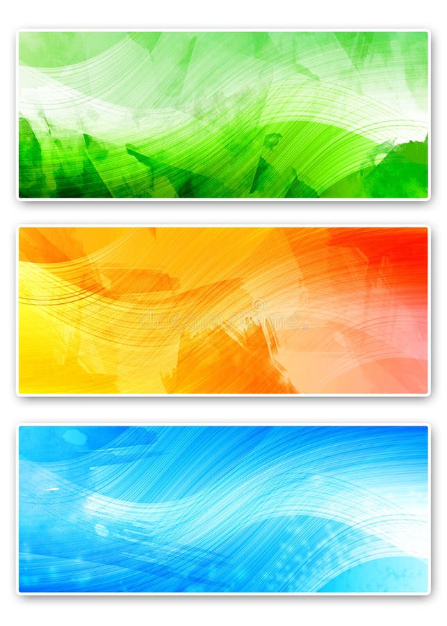 Three vivid abstract cards