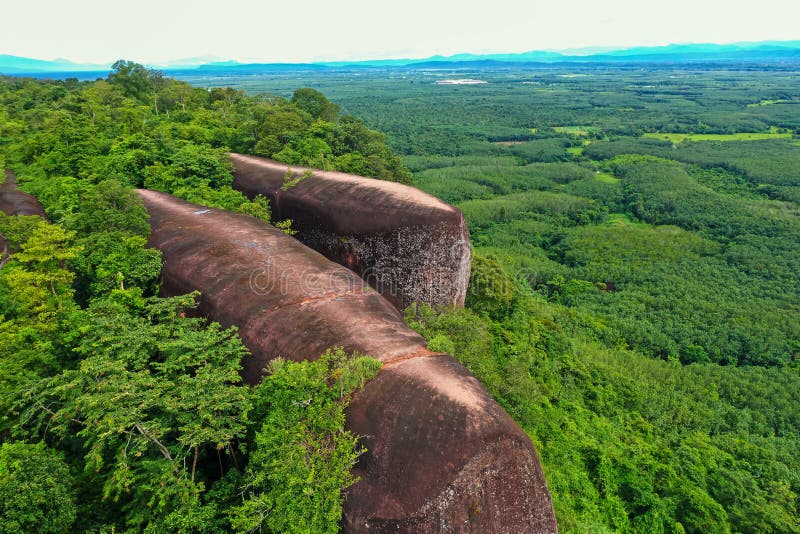 Three whale stones. Bird eye view Photo of three whales rock in Thailand.