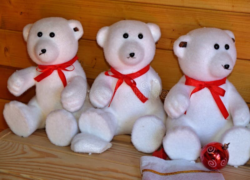 Three teddy-bears stock photo. Image of child, kids, decoration - 27356570