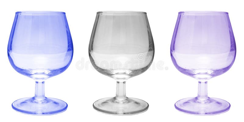 Three wine glasses