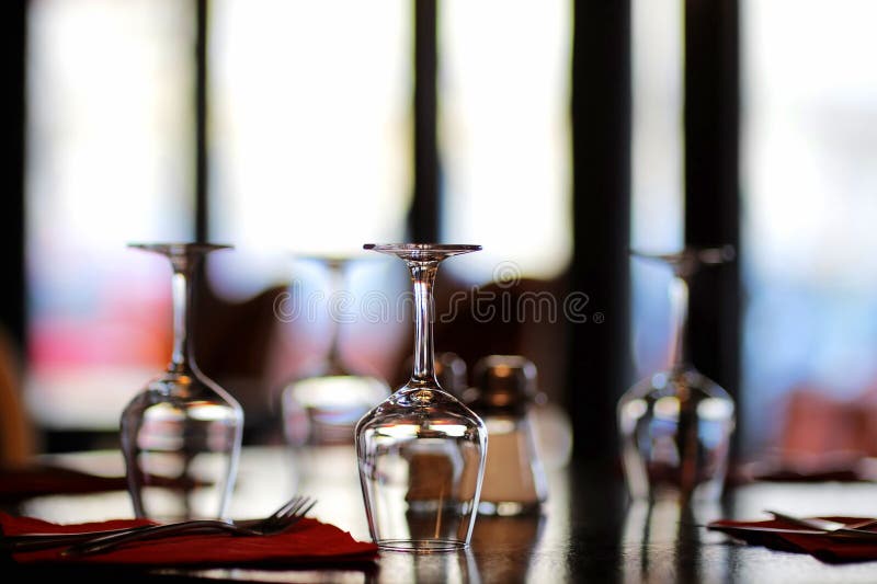Three Wine Glasses on a Table Stock Image Image of dine, elegant 68352359