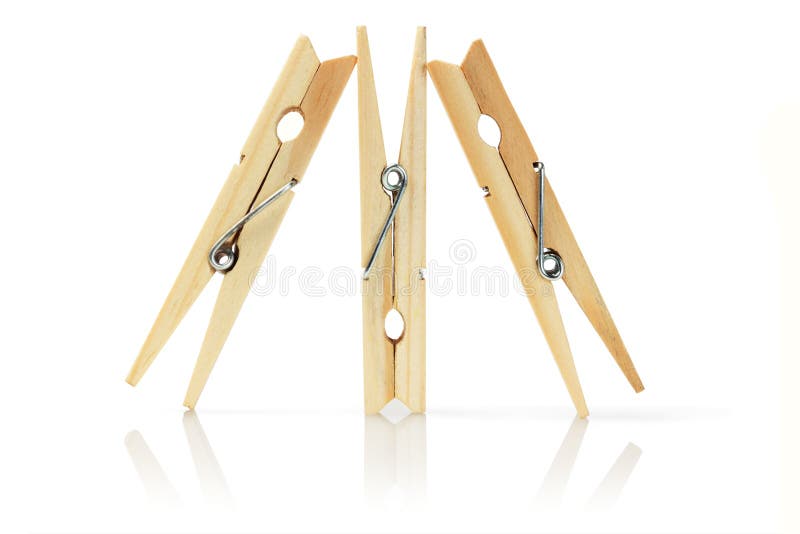 Three Wooden Clothes Pegs stock photo. Image of close 28039108
