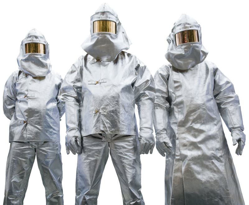 Three Workers in Protective Clothing Stock Image Image of protection