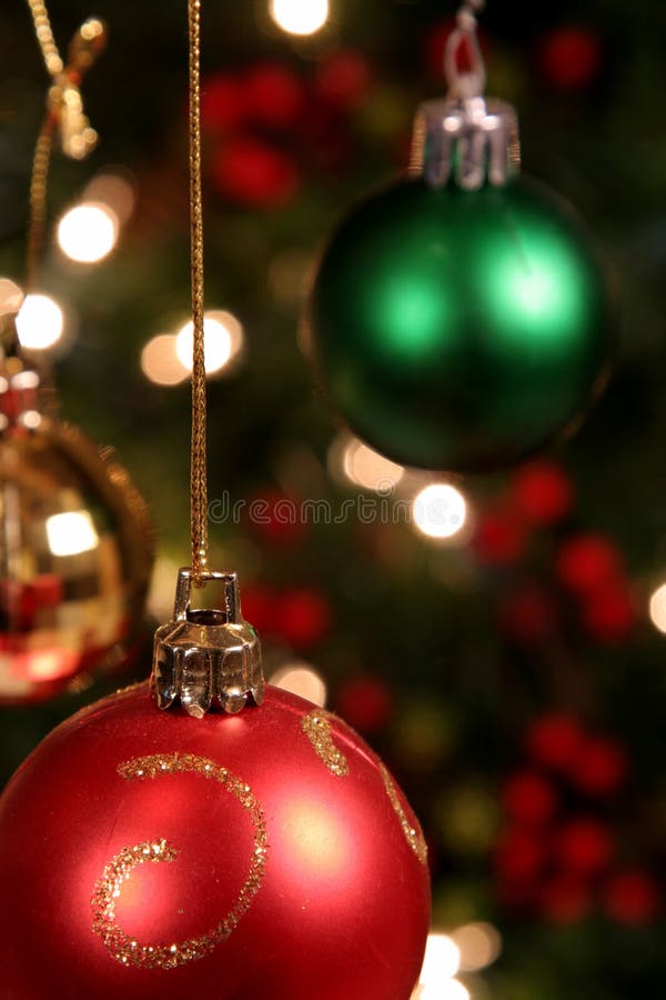 Three Xmas Baubles stock photos Three Xmas Baubles stock photos