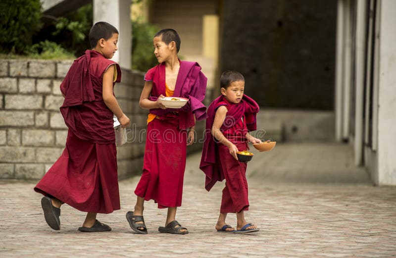 Three young Buddhist monks royalty free stock image Three young Buddhist monks royalty free stock image