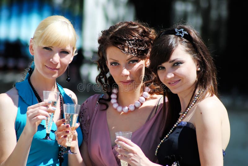 Three young women