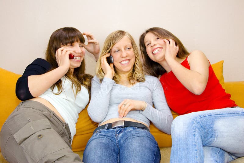 Three Young Women Talking