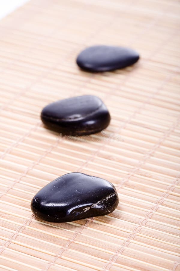 Three Zen-Stones on Bamboo II