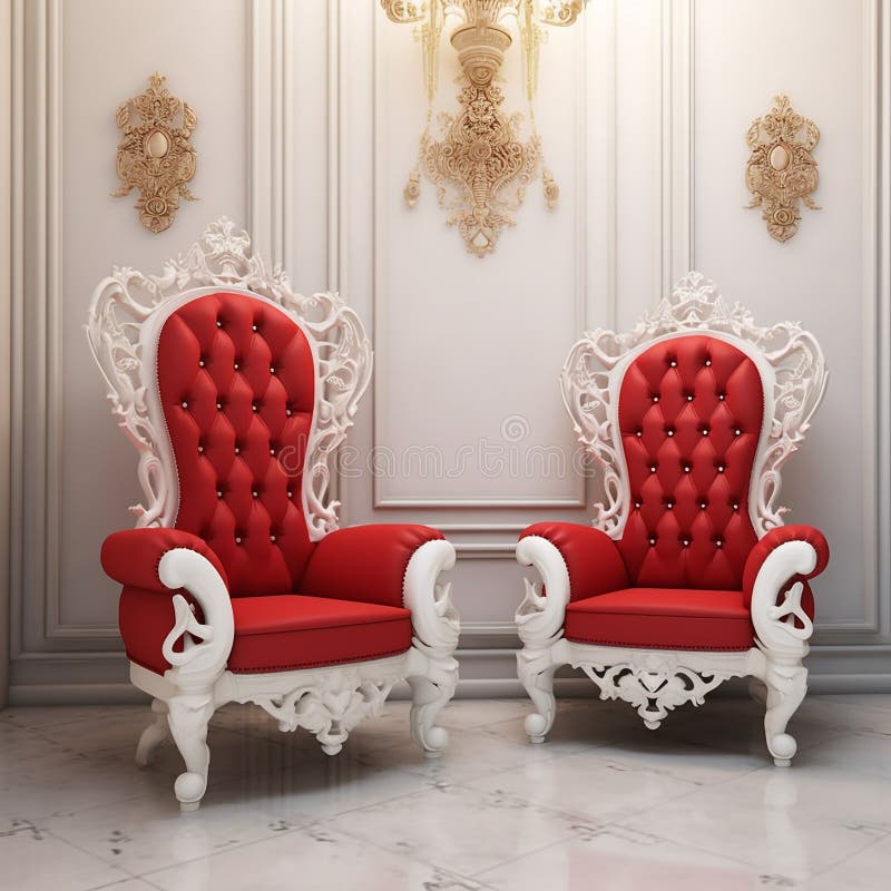 Throne Royal Red Luxury Chair Stock Illustration Illustration