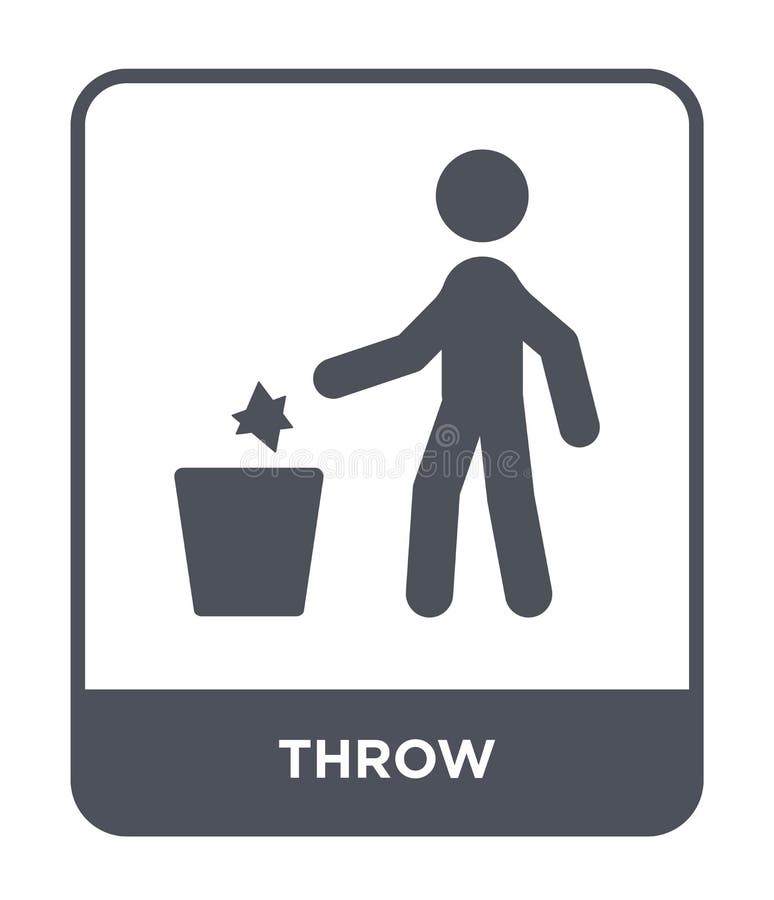 Throw Icon in Trendy Design Style. Throw Icon Isolated on White