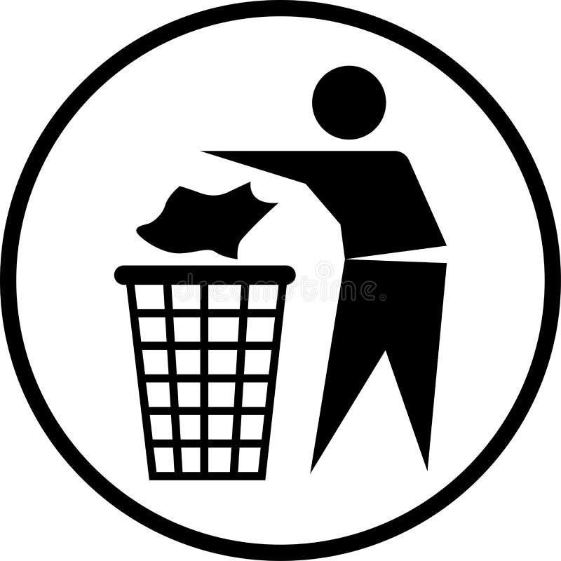 Throw out the trash icon-Vector iconic