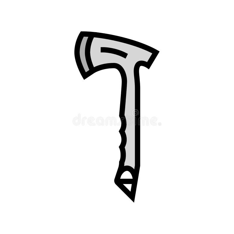Throwing axe tool color icon vector illustration stock illustration