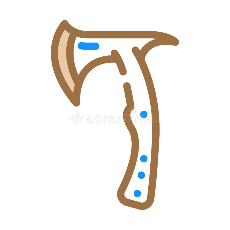 Throwing axe tool color icon vector illustration vector illustration