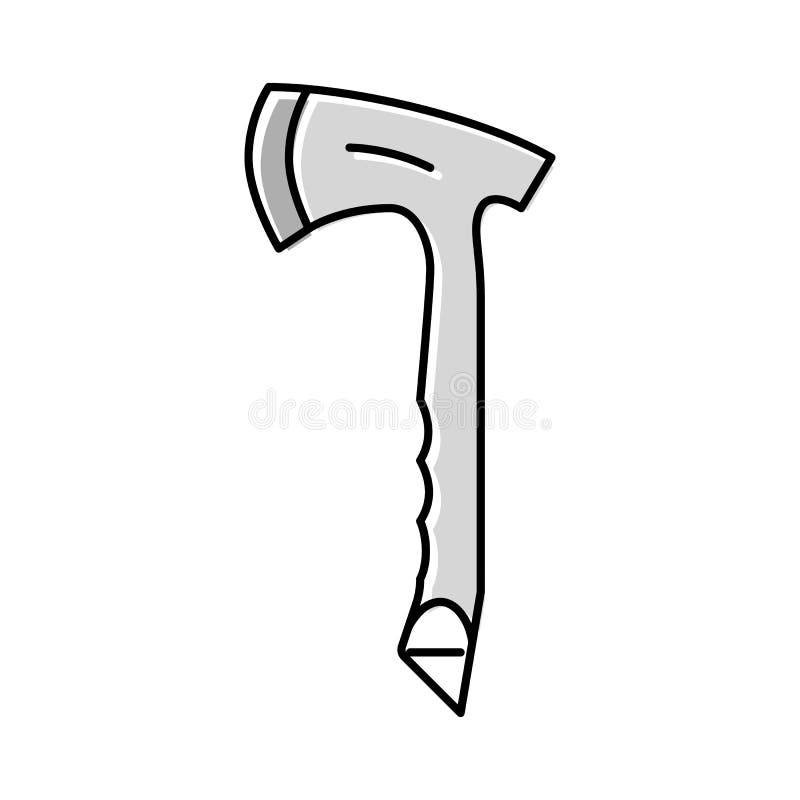 Throwing axe tool color icon vector illustration stock illustration