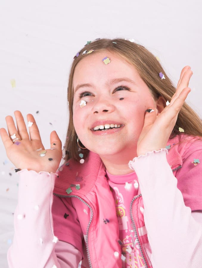 Throwing confetti stock photo. Image of celebrate, children 760036