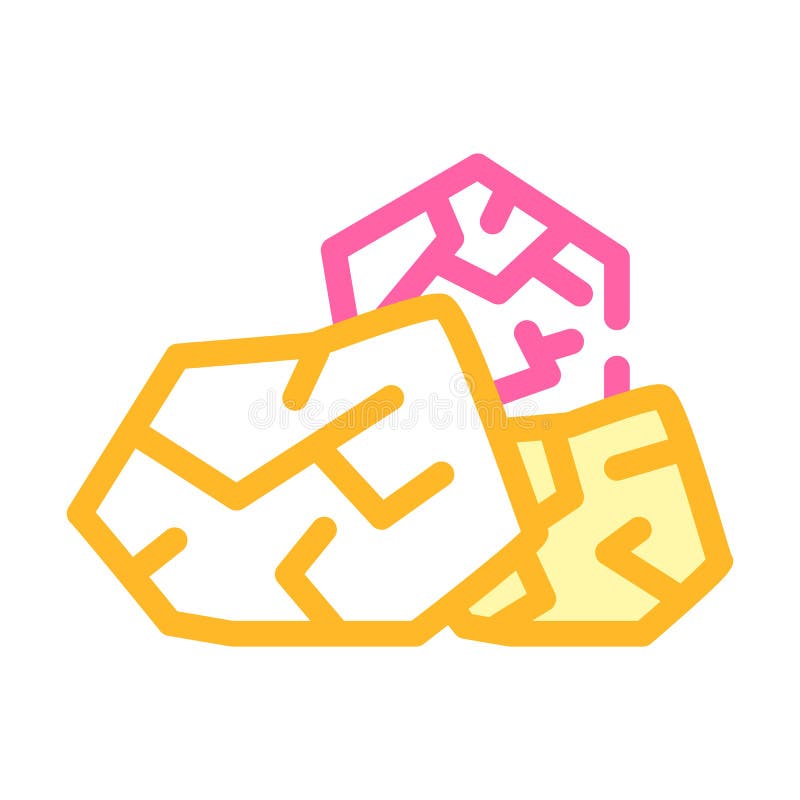 Throwing stones color icon vector illustration royalty free illustration