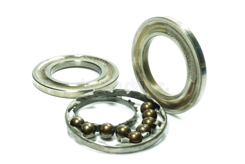 Thrust Ball Bearings are Damaged Iso Lated. Stock Image Image of tool
