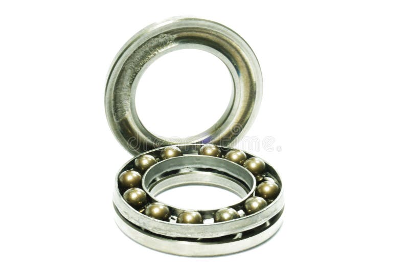 Thrust Ball Bearings are Damaged Iso Lated. Stock Photo Image of