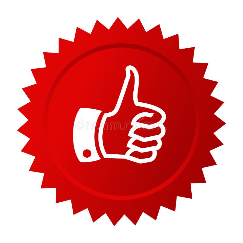 Thumb up red vector star royalty free illustration