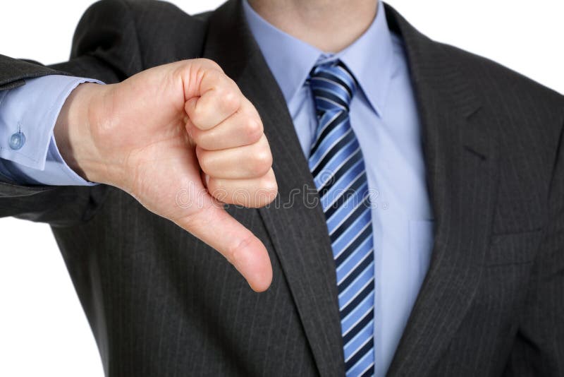 Thumbs down hand gesture royalty free stock image