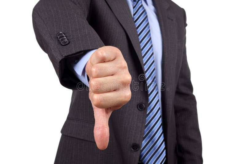 Thumbs down hand gesture stock image. Image of person 27528989